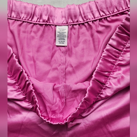 Victoria's Secret Glazed Satin Pink Short Sleeve Pajama Set XL 100% Polyester - Picture 5 of 14